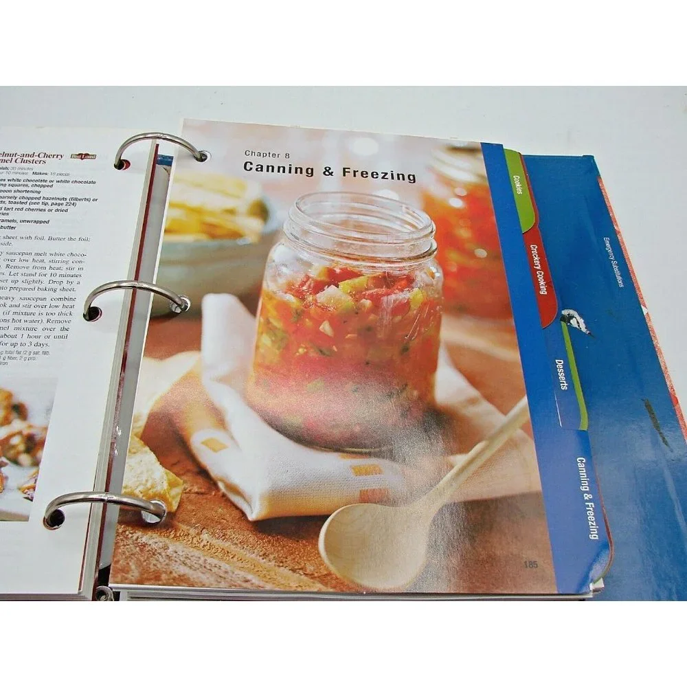 2003 Better Homes and Gardens New Cookbook Binder Tabs 12th ed Plaid Design Vtg